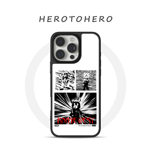 Kanye侃爷辍学熊 适用于苹果华为小米手机壳17promax磁吸iPhone16新款15艺术14复古插画13高级12美式手机壳