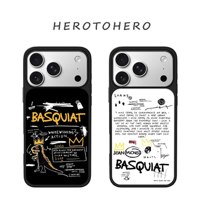 巴斯奎特涂鸦 适用苹果小米手机壳17promax磁吸iPhone16新款15小众14美式复古13男生高级12不撞款手机壳个性