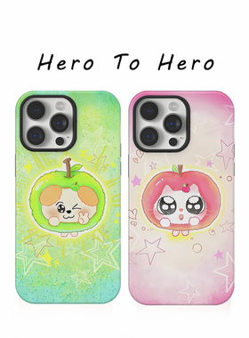 Y2K苹果乐园青粉cp适用苹果华为小米OPPO手机壳磁吸iPhone17promax新款16卡通15可爱14ins风13情侣手机壳防摔