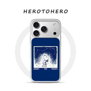 星空史努比适用苹果手机壳17promax磁吸iPhone16新款15小众高级感14文艺艺术13不会撞壳12男生手机壳防摔个性