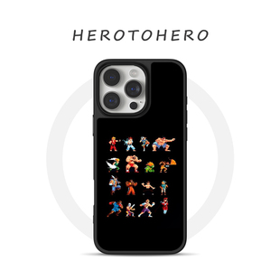 电玩像素风人物 适用苹果华为手机壳17promax磁吸iPhone16新款15街头霸王14小众艺术13复古高级12手机壳游戏
