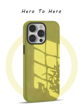 摇曳枝影 适用苹果华为小米手机壳磁吸iPhone17promax新款16文艺15艺术小众14高级感绿色13菲林二合一手机壳