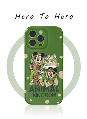 绿色波点米奇适用苹果华为小米OPPO手机壳磁吸iPhone17promax新款16可爱卡通15小众14迪士尼超火13高级手机壳