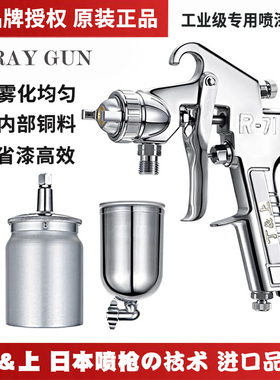 丁上R-71喷枪1.0/1.3/1.5/1.8喷漆上下壶枪抢木工面漆油漆气喷枪