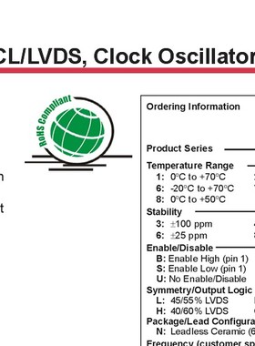 UVCJ14BPN 250M 250MHZ 250.000MHZ M-TRONPTI 差分晶振 LVPECL