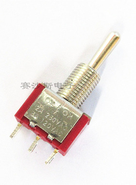 红色钮子开关MTS-103 3脚3档 开孔6MM 小钮子开关银点波动开关