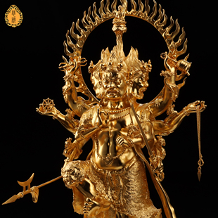 纯银秽迹金刚家居摆件 银镀金家用客厅摆放金银饰品原创工厂直销