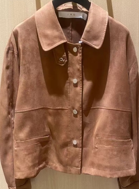 【赵今麦同款】PEACH IRO2026新款麂皮感哑光外套短款女