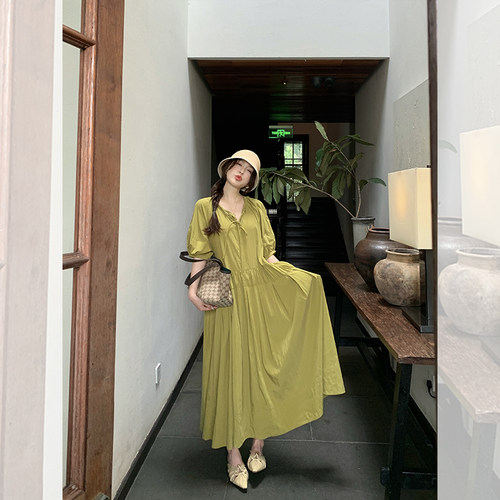 慵懒风连衣裙莱赛尔于MOMO休闲