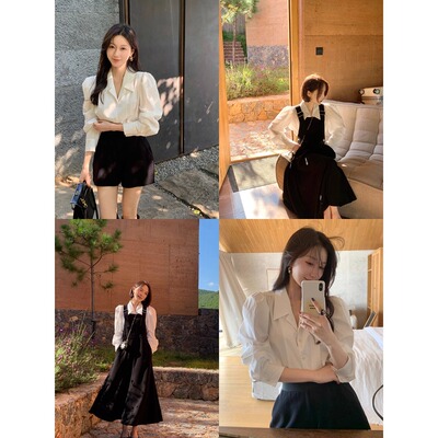 店庆苾入 elegant衬衫/短裤套组 进口澳毛 可机洗/背带裙