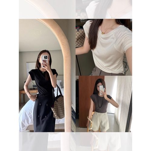 yumomo 肌肤之选-莫代尔羊毛T兰精莫代尔精梳羊毛|可机洗瘦瘦T恤