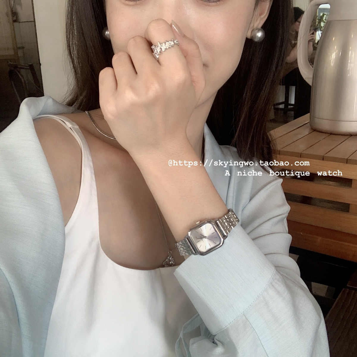 sky简约气质女款钢带手表石英表