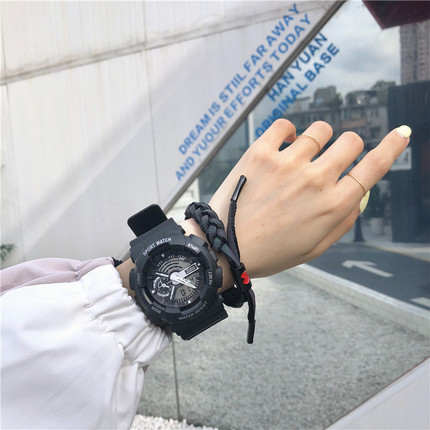 独角兽ins超火电子手表可爱少女学生韩版简约防水夜光运动电子表