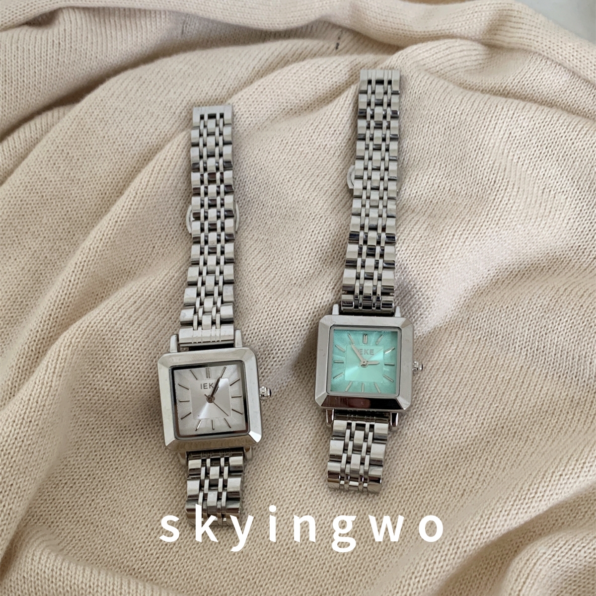 sky复古简约女款小众手表石英表