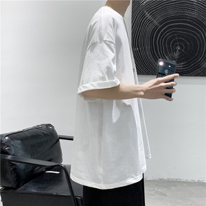T103-P25   短句  夏季新款蝴蝶印花短袖T恤男士半袖潮流打底衫图片
