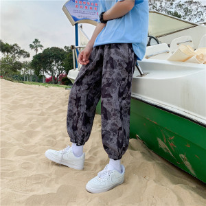   夏季新款束脚九分裤男宽松大码运动休闲束脚哈伦裤子图片