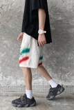 K710-P45夏季潮牌泼漆牛仔短裤男港风宽松大码破洞五分裤，男装牛仔裤，电商B369（原A024）