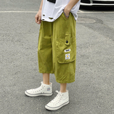 夏季男士工装七分裤潮牌宽松大码韩版休闲直筒裤子，男装休闲裤，电商B369（原A024）