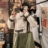 Y802-P125报纸风冬季加厚中长款棉衣男风衣，男装棉衣，电商B369（原A024）