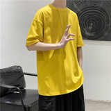 T100短句夏季纯色短袖T恤男宽松运动半袖打底衫，男装T恤，电商B369（原A024）