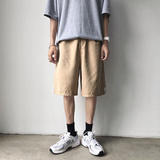 K709-P20夏季宽松大码侧边条纹短裤男港风休闲运动五分裤，男装休闲裤，电商B369（原A024）