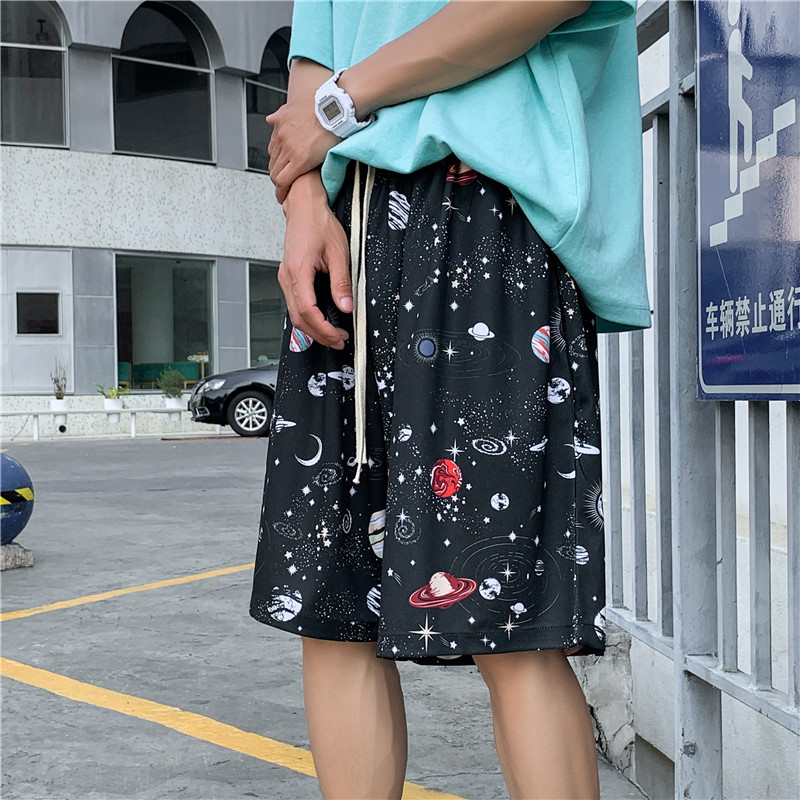 夏季新款印花海边度假沙滩裤男宽松休闲运动冰丝短裤,男装休闲裤,电商B369（原A024）