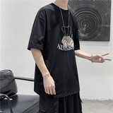 T109短句夏季男士印花短袖T恤宽松大码潮流半袖体恤，男装T恤，电商B369（原A024）