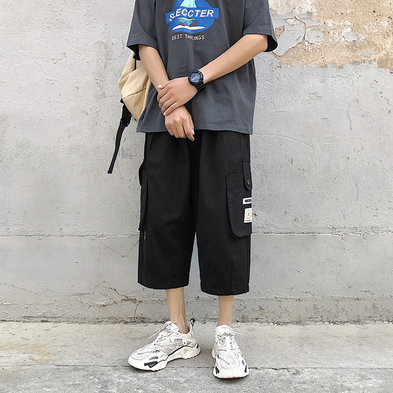 夏季新款男士大口袋工装裤宽松大码直筒七分裤薄款,男装休闲裤,电商B369（原A024）