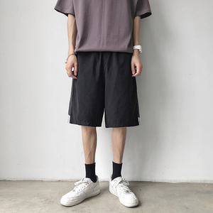 K709-P20   夏季男士宽松侧边条纹五分裤港风休闲百搭沙滩裤图片