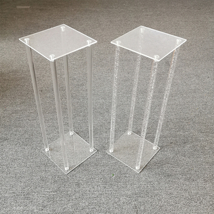 新款婚庆婚礼堂透明亚克力方架桌摆花架道具用品舞台橱窗布置装饰