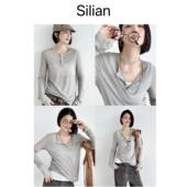 Miu绝美面料2025新色｜高支强捻超细长绒棉纱｜亨利领空气长袖 Tee