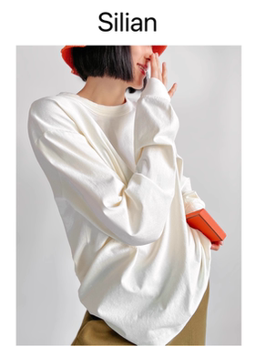 Silian｜AW复刻男女同款｜针织蜡洗长袖白标t恤｜圆领上衣