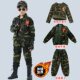 小孩军人冬男孩军装 儿童迷彩服套装 男童特种兵纯棉衣服正版 演出服