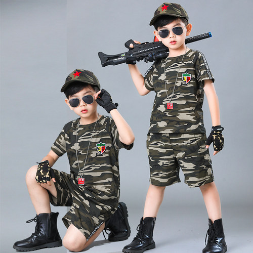 儿童迷彩服纯棉特种兵夏令营套装