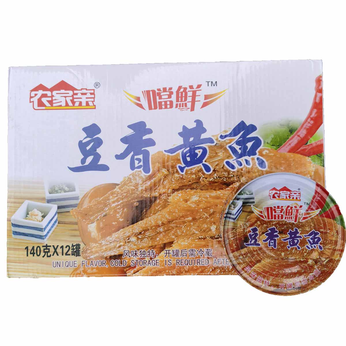 黄鱼罐头140g即食开胃海鲜白云豆