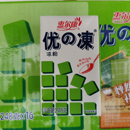 惠尔康优の冻仙草粉吸冻凉茶即食黑凉粉果冻纸盒饮料248g夏日饮品