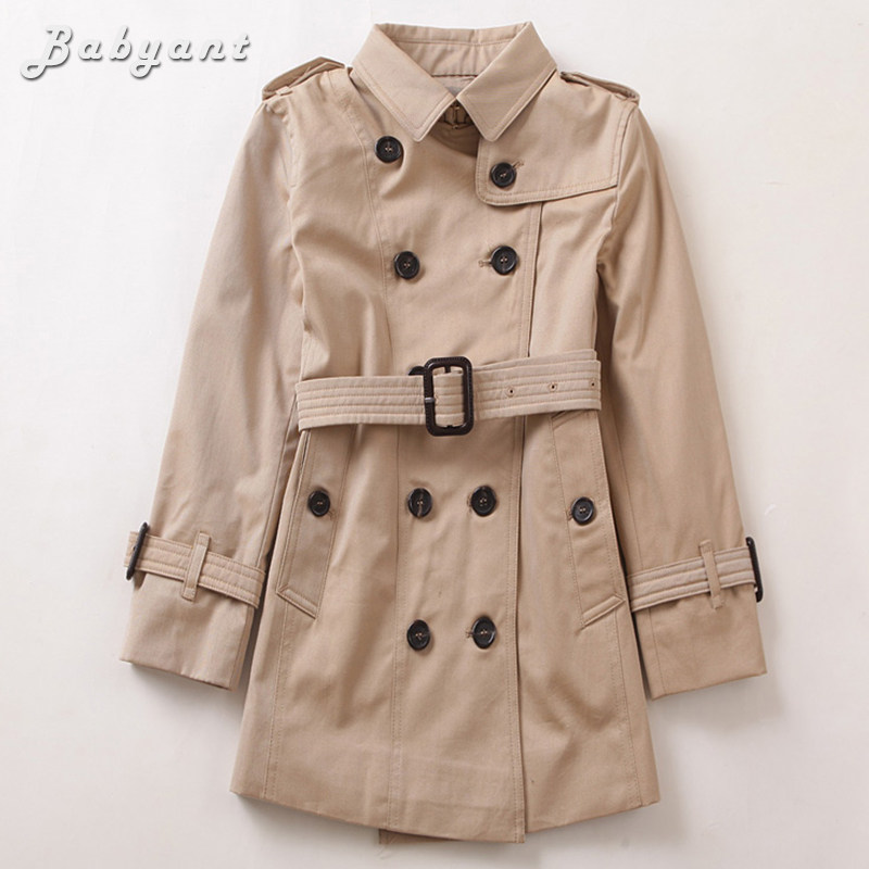 一折！女装春秋季新经典卡其色风衣中长款双排扣收腰知性气质外套,女装/女士精品,风衣,淘宝优惠券,粉丝福利购,淘宝优惠卷