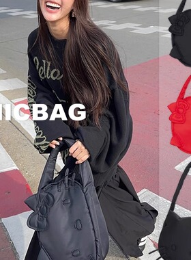 泰国潮牌kitty联名托特手提包旅行包大容量轻便通勤时尚手提包