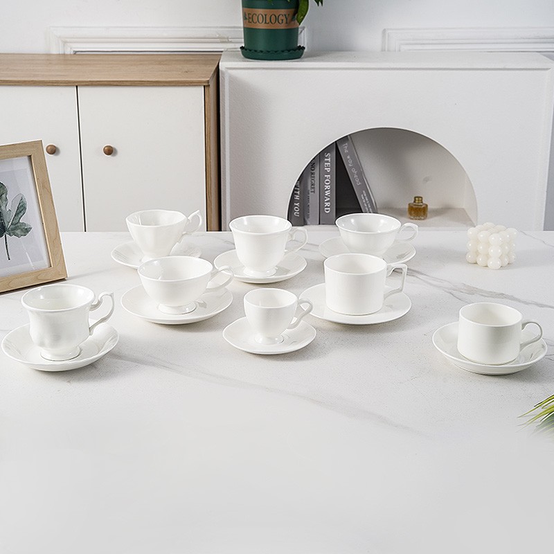 咖啡杯外贸纯白色定制logo