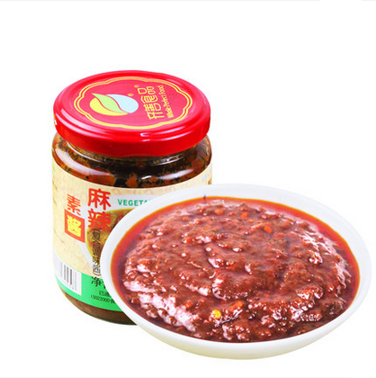 齐善食品 麻辣素酱x12瓶(箱) 佛家斋菜素食仿荤纯素肉食品