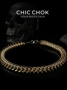 CHICCHOK钛钢龙骨项链龙脊骨男欧美嘻哈街头复古霸气高级潮流首饰