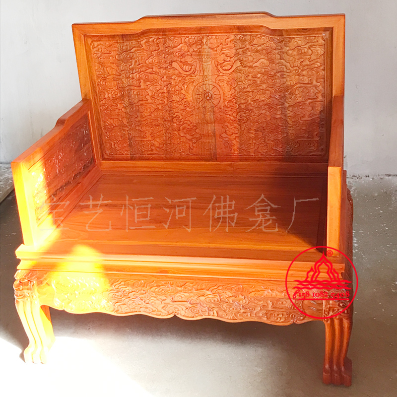 宝艺恒河上师椅藏式法座可拆装
