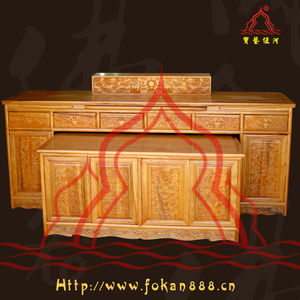宝艺恒河 实木多门套柜 供桌供柜 家用佛堂供奉观音神像 佛龛定做