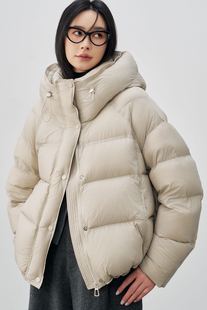 超软糯宽松连帽加厚保暖面包服外 新款 88M21 泡芙羽绒服女2025冬季