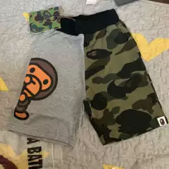 Shanghai Special Offer Children's Clothing Bape Kids Color-Blocked Camouflage Thin Shark Shorts