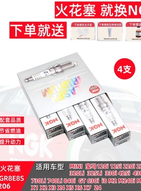 NGK铱铂金火花塞4支96206 适配宝马B48 MINI/1系/5系320/X2X3X5X6