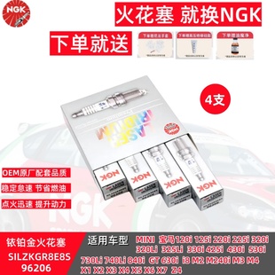 NGK铱铂金火花塞4支96206 适配宝马B48 MINI/1系/5系320/X2X3X5X6