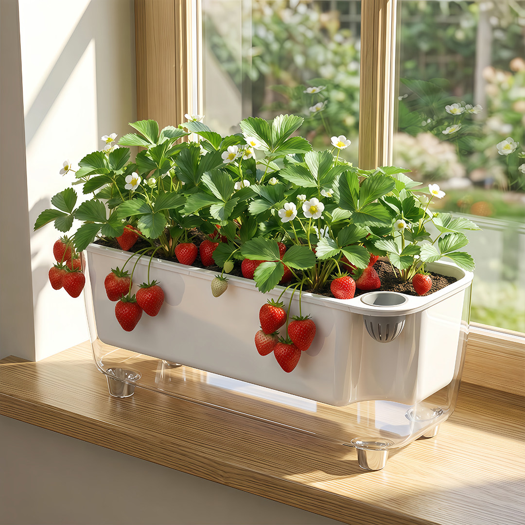 仿玻璃长方形花盆阳台种菜盆塑料蔬菜种植专用箱窗台家用草莓花槽,鲜花速递/花卉仿真/绿植园艺,花盆,淘宝优惠券,粉丝福利购,淘宝优惠卷