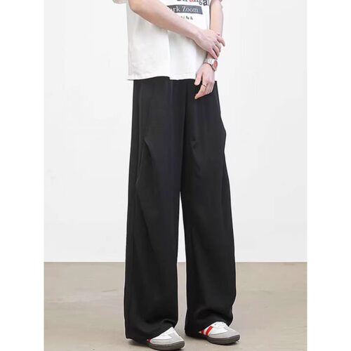 York Zoom夏高弹透气长裤垂顺百搭褶皱休闲裤凉感运动训练微喇裤