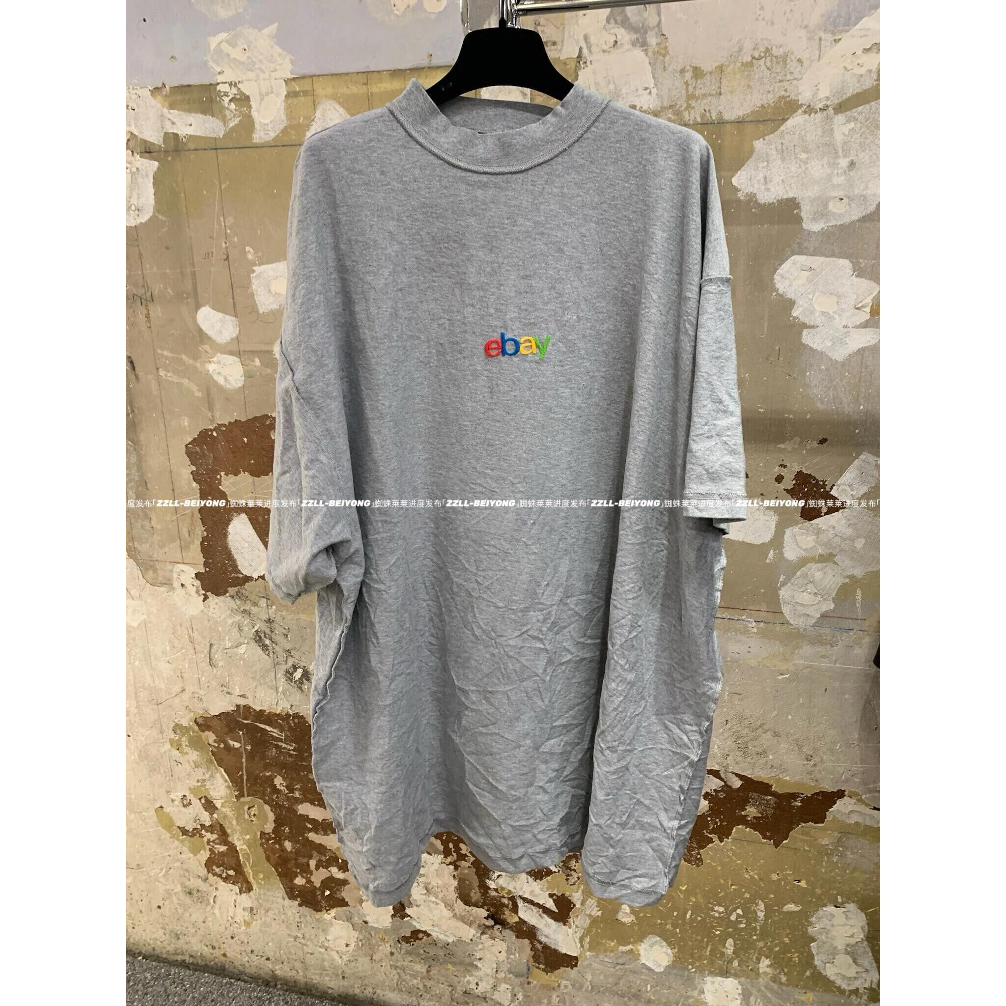 「EBay联名」vanailusion 彩色植绒字母短袖男女T恤情侣款潮